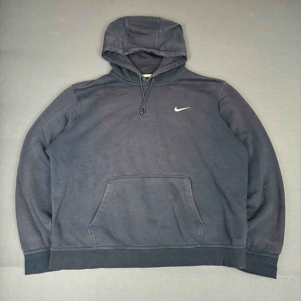 Nike Men's Sunfaded Essential Black Pullover Drawstring Hoodie Size XL